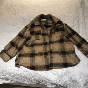 Womens plus size plaid shacket